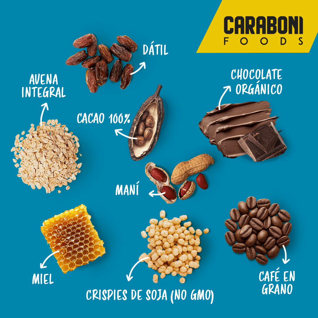 Chocolate - Café Snack Energético 50 gr. - Caraboni Foods