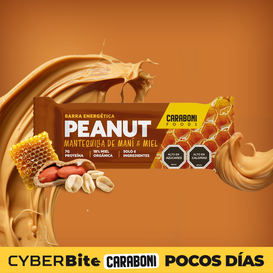 PEANUT | Mantequilla de Maní + Miel Cruda Barra Energética 50 gr.