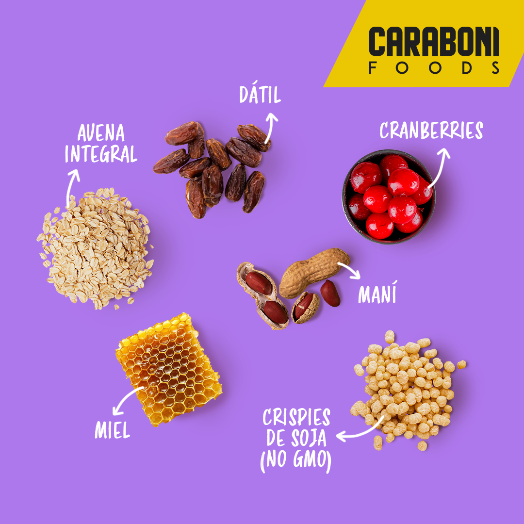 BERRIES | Cranberries + Miel Cruda Barra Energética 50 gr.