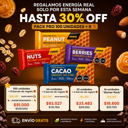 Pack MIX de sabores CaraboniFoods – 4 Sabores, 100% Naturales con Miel Cruda