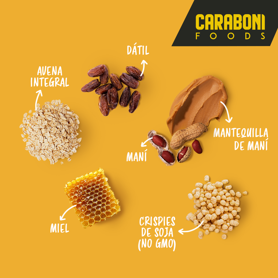 PEANUT | Mantequilla de Maní + Miel Cruda Barra Energética 50 gr.
