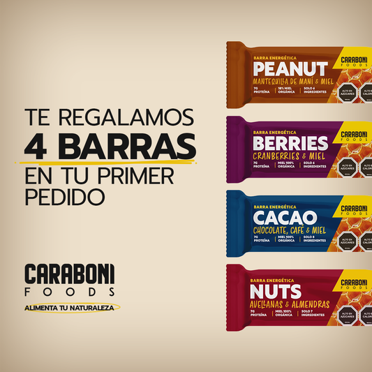4 barritas de regalo primera compra