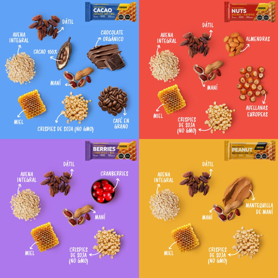 Pack MIX de sabores CaraboniFoods – 4 Sabores, 100% Naturales con Miel Cruda
