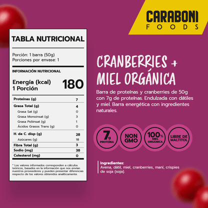 Arándanos y Semillas Snack Energético 50 gr. - Caraboni Foods